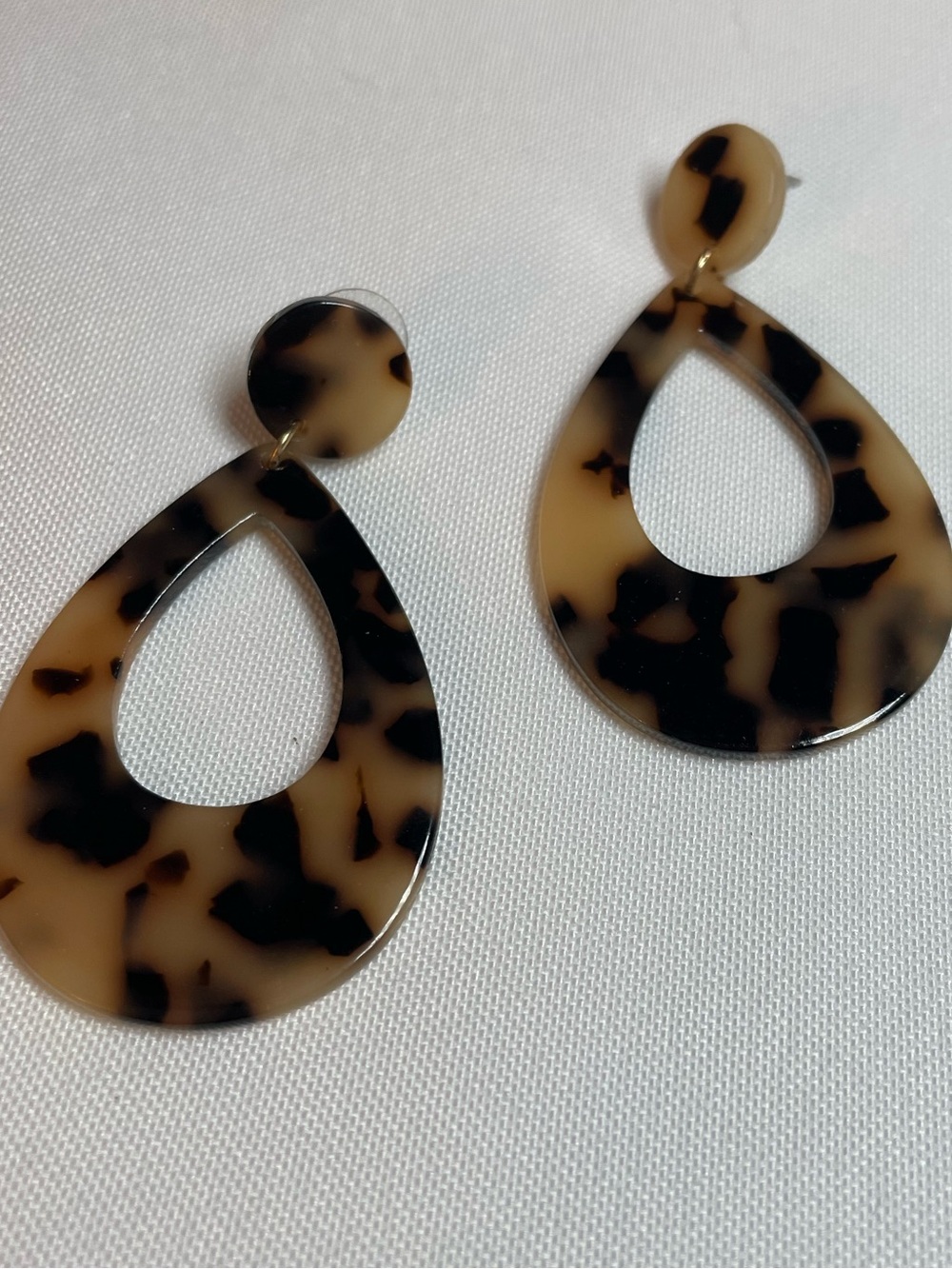 🔥 Tortoiseshell Teardrop Statement Dangle Earrings